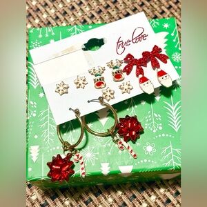 Holiday Stocking Earrings Set of 5 by True Love